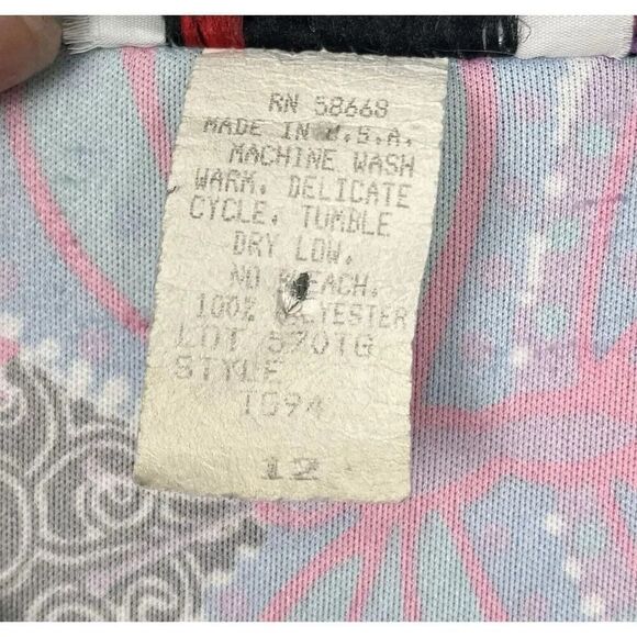 Vintage 70s VERA Neumann Butterfly‎ Print Shirt Women’s Size 12 - Picture 4 of 4